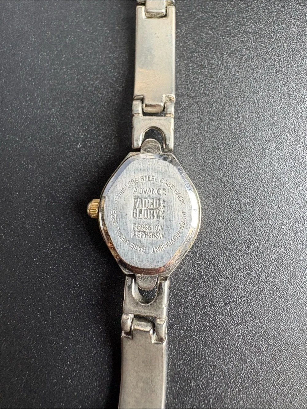 Faded Glory Women’s Vintage Silver-Tone Bracelet Watch with Light Blue Dial